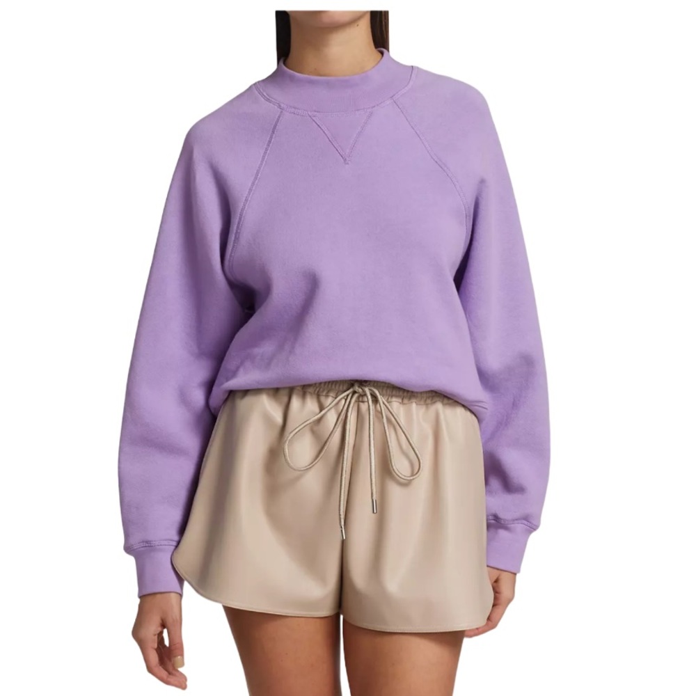 A.L.C. Archie Mock Neck Cotton Sweatshirt